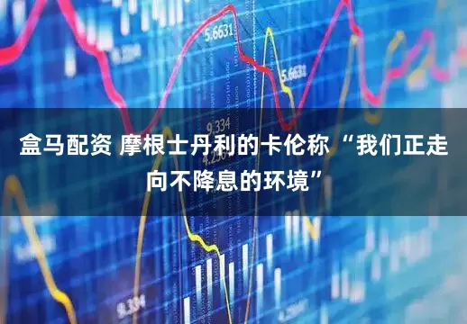 盒马配资 摩根士丹利的卡伦称 “我们正走向不降息的环境”