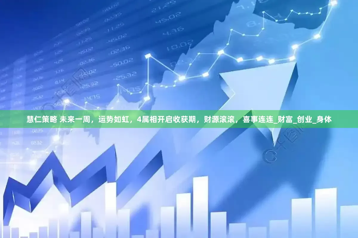 慧仁策略 未来一周，运势如虹，4属相开启收获期，财源滚滚，喜事连连_财富_创业_身体