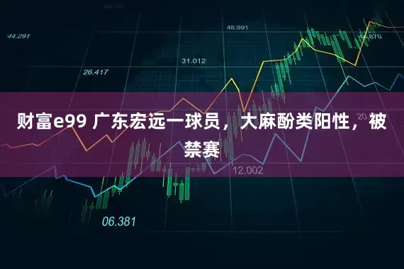 财富e99 广东宏远一球员，大麻酚类阳性，被禁赛